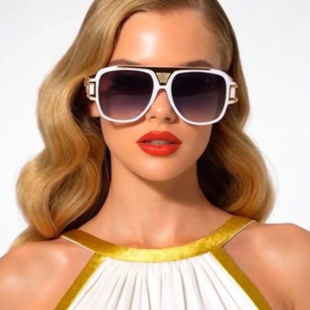 Women Sunglasses Vintage Style Designer Glam Streetwear‎ Festival Summer Shades